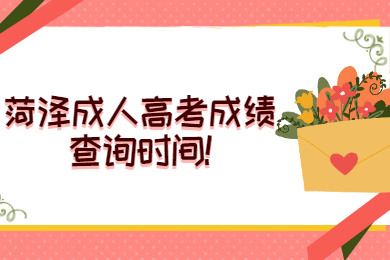 菏澤成人高考成績查詢時間