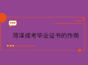 菏澤成考畢業證書的作用