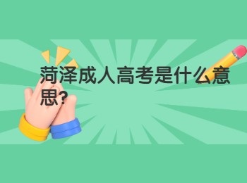 菏澤成人高考是什么意思