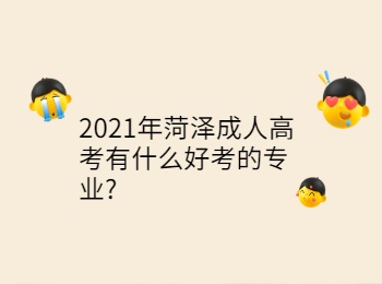 2021年菏澤成人高考有什么好考的專業