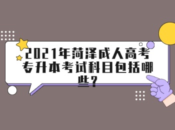 2021年菏澤成人高考專升本考試科目包括哪些