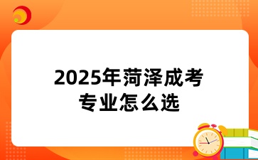 2025年菏澤成考專業(yè)怎么選